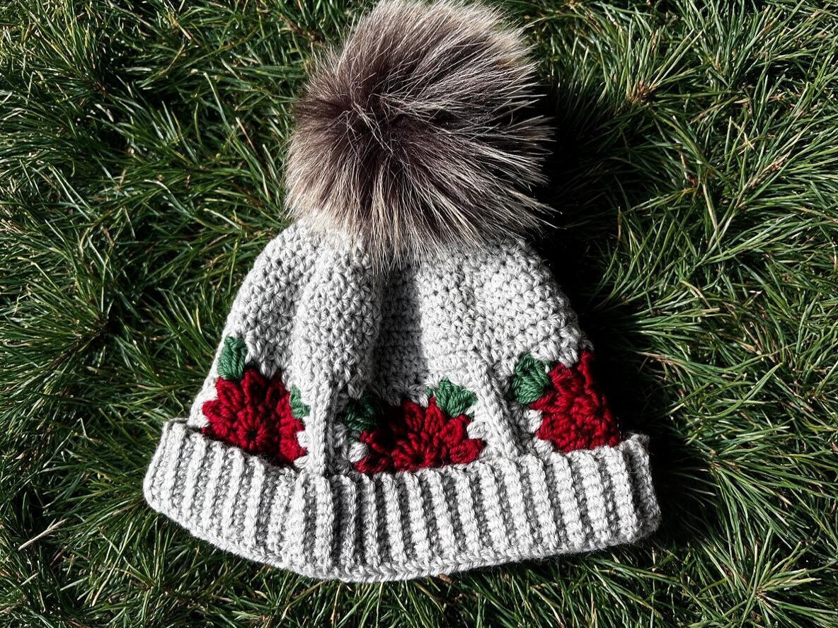 Peruvian Wool Bloom & Stitch Beanie
