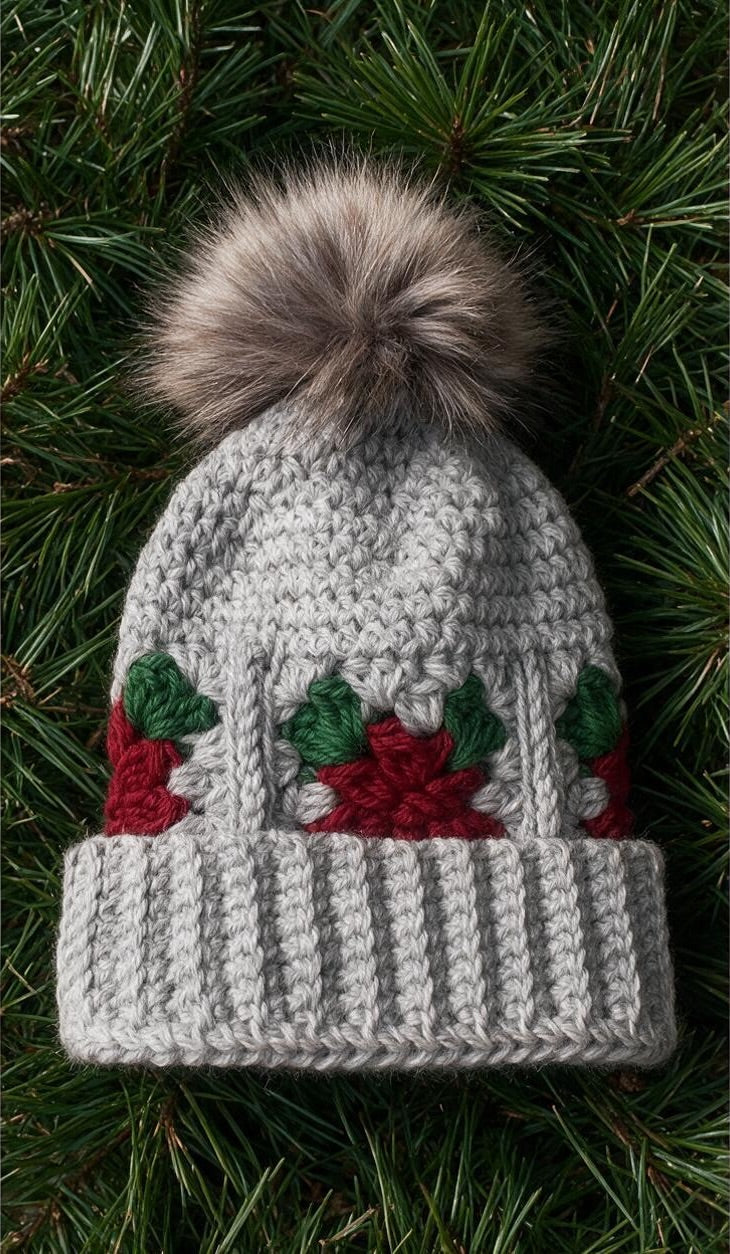 Peruvian Wool Bloom & Stitch Beanie